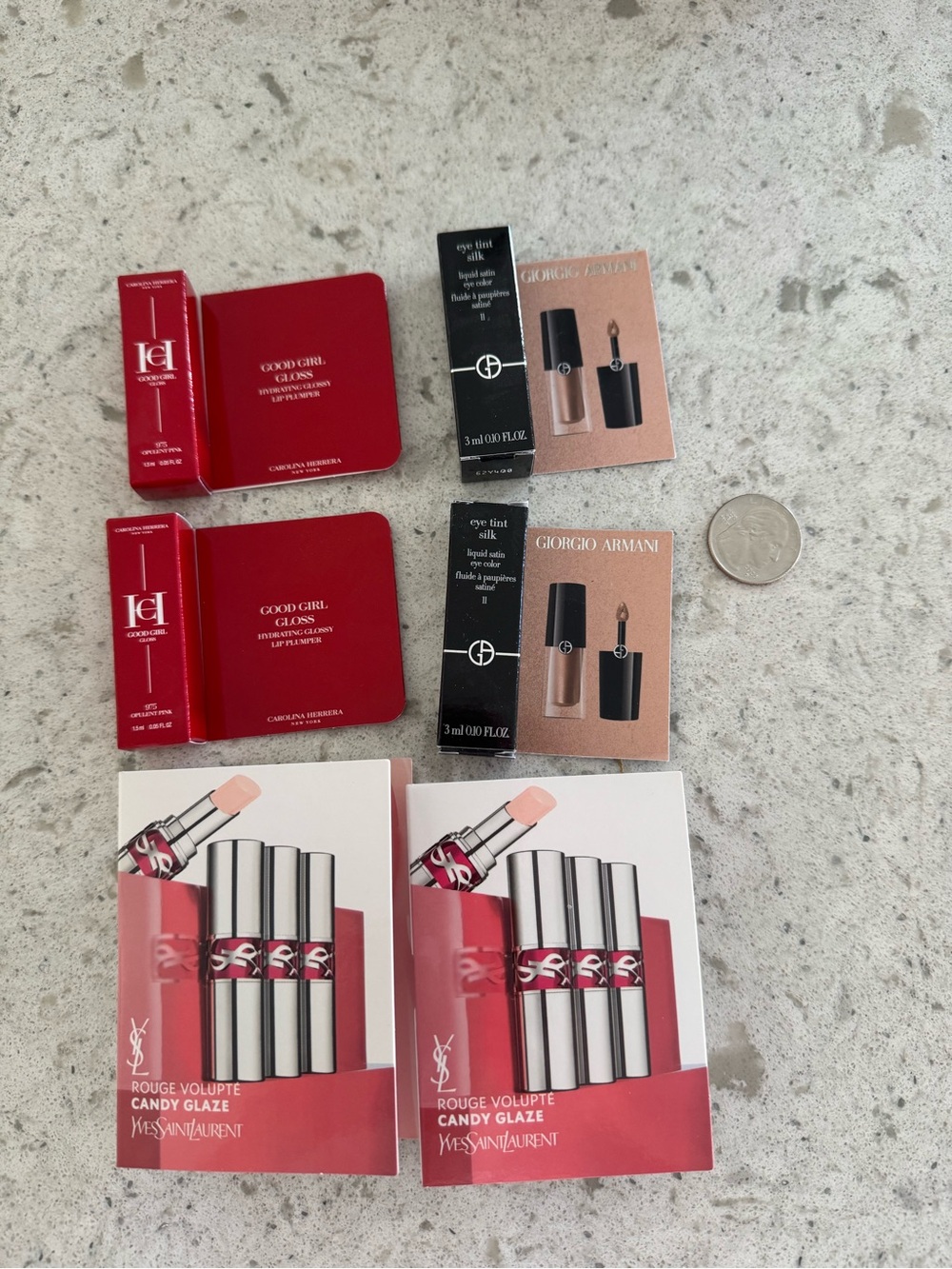 New Designer Beauty Mini Bundle YSL Armani Carolina Herrera